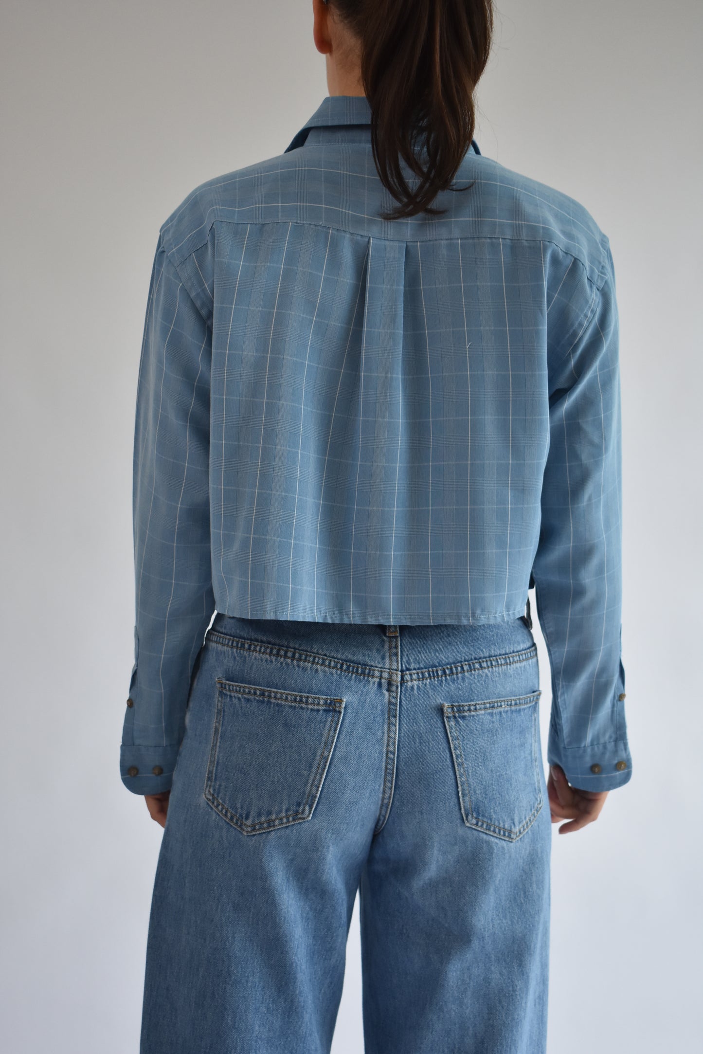Asymmetrical Drape Shirt - Blue // AM081