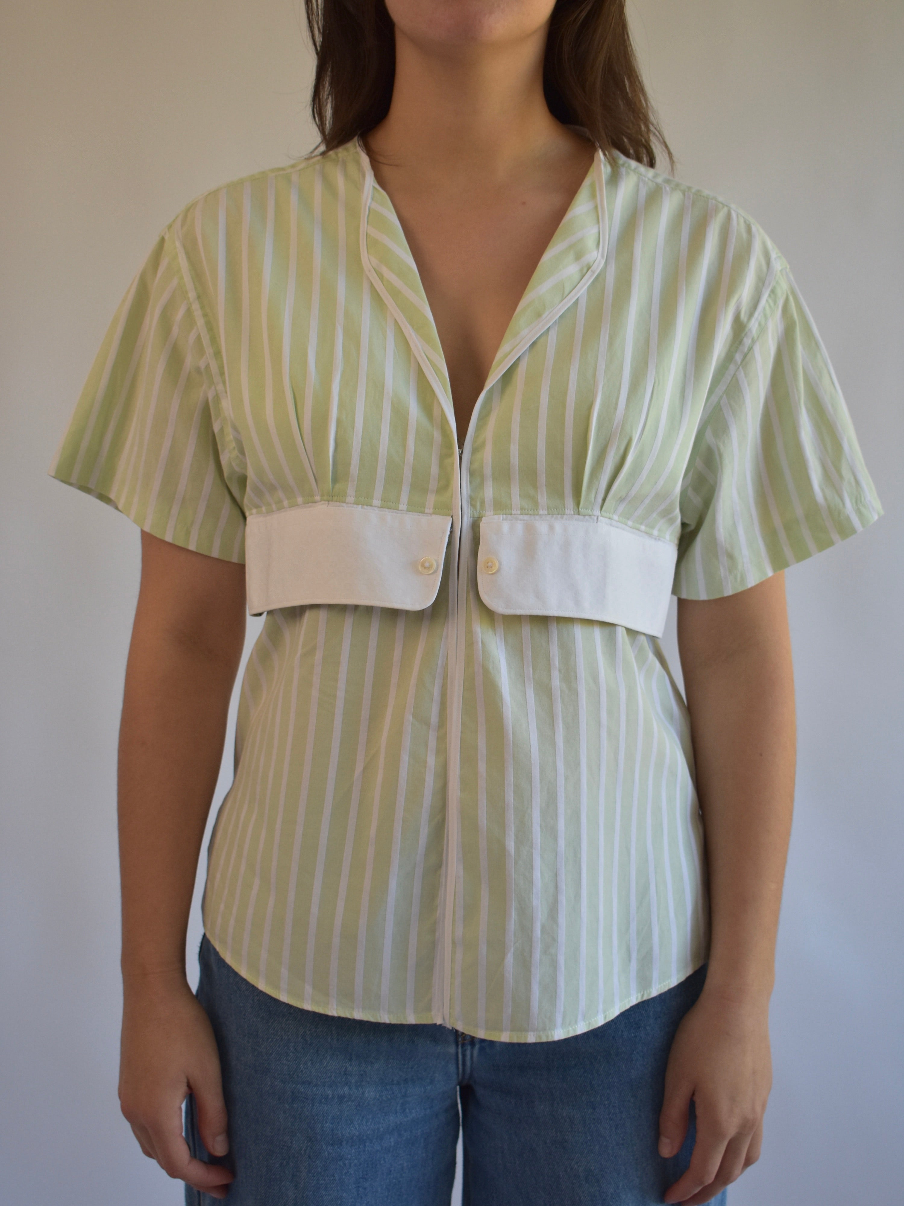 Tailored Clasp Shirt - Green // AM073