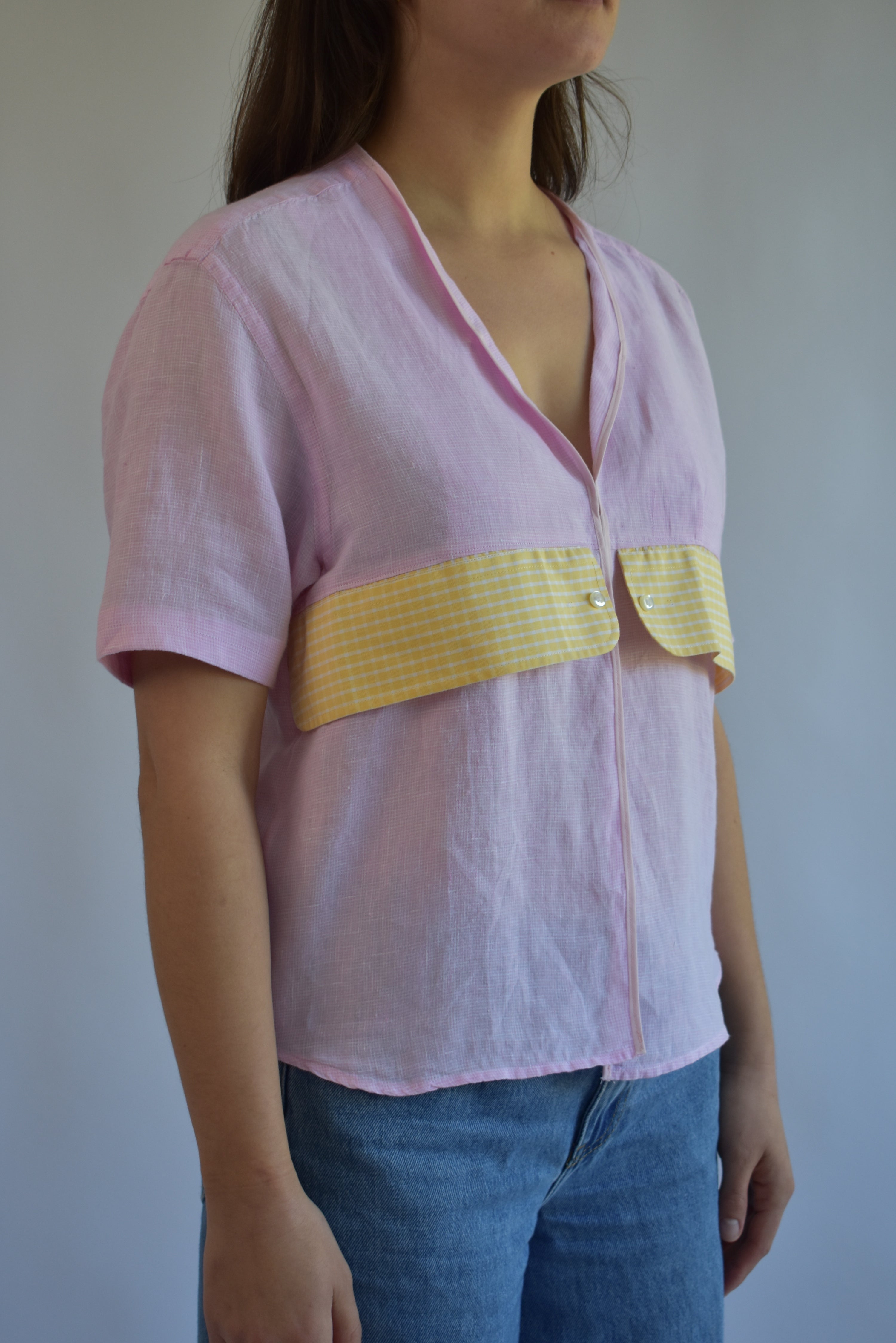 Tailored Clasp Shirt - Pink // AM074