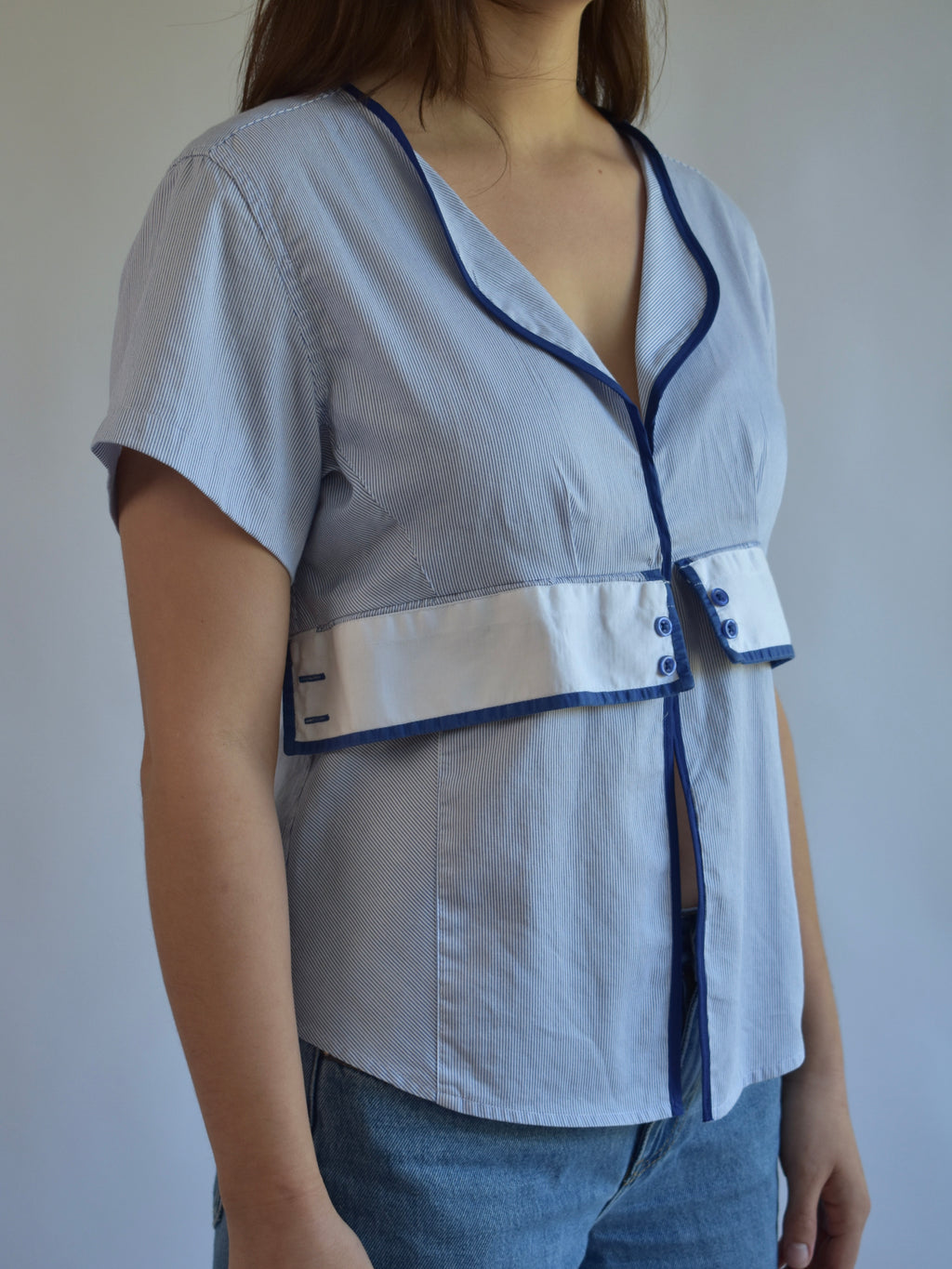 Tailored Clasp Shirt - Blue // AM072