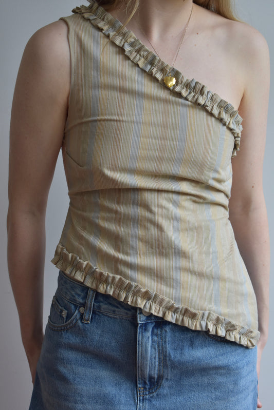 Clematis Top - Beige Stripe //SP082