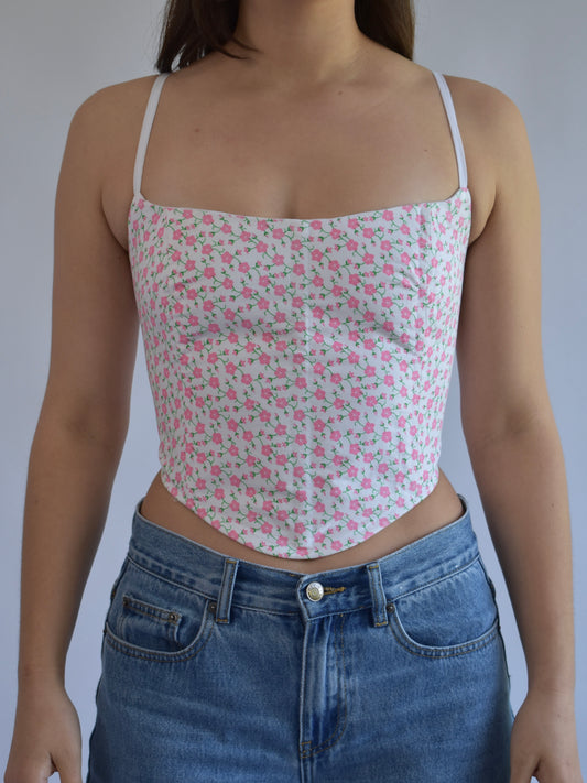 Classic Corset - Pink Flower // RE011