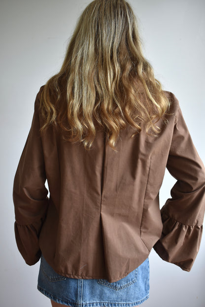 Collette Button Up - Brown //SP094