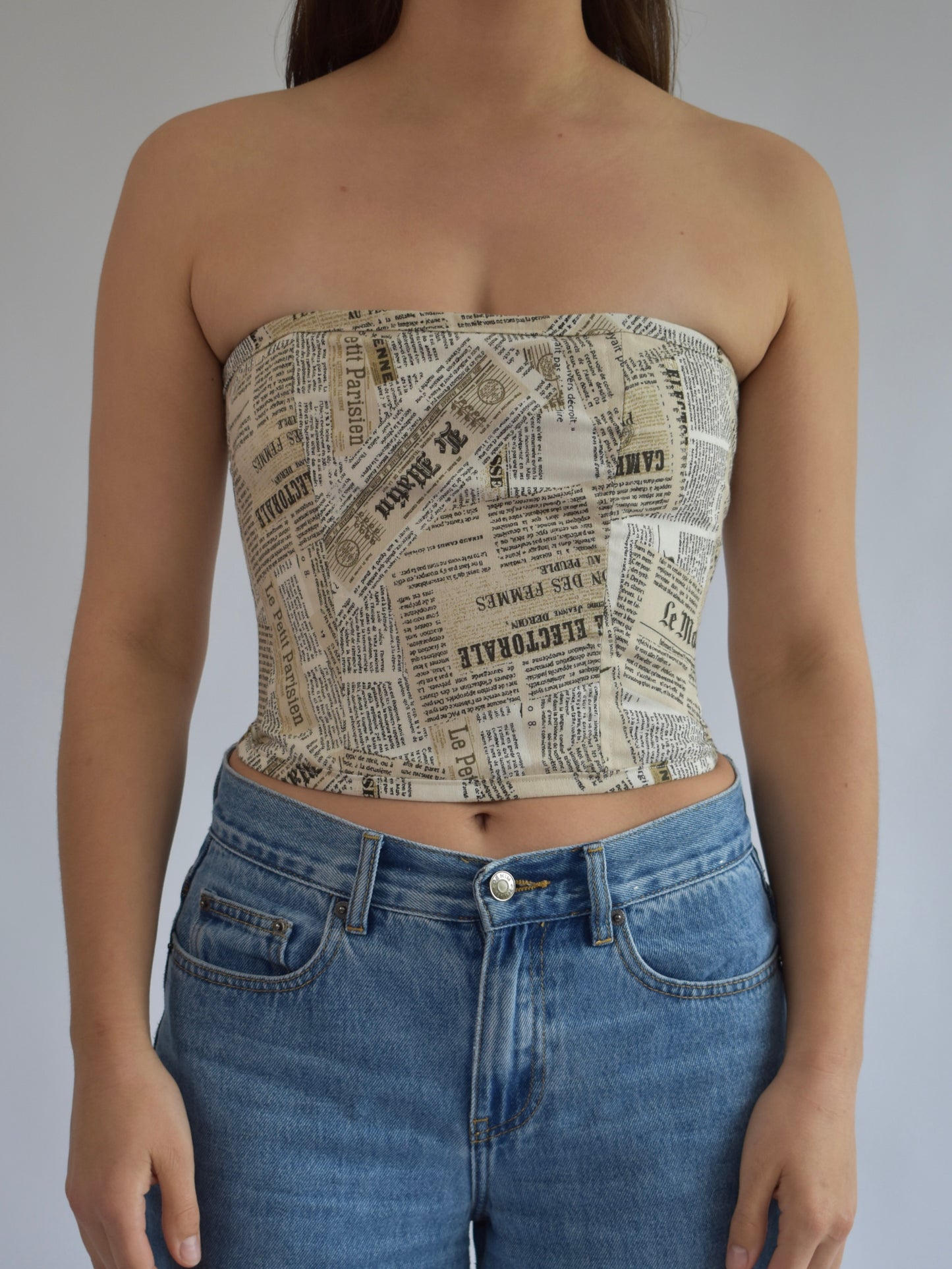 Strapless Corset - Newspaper // RE022