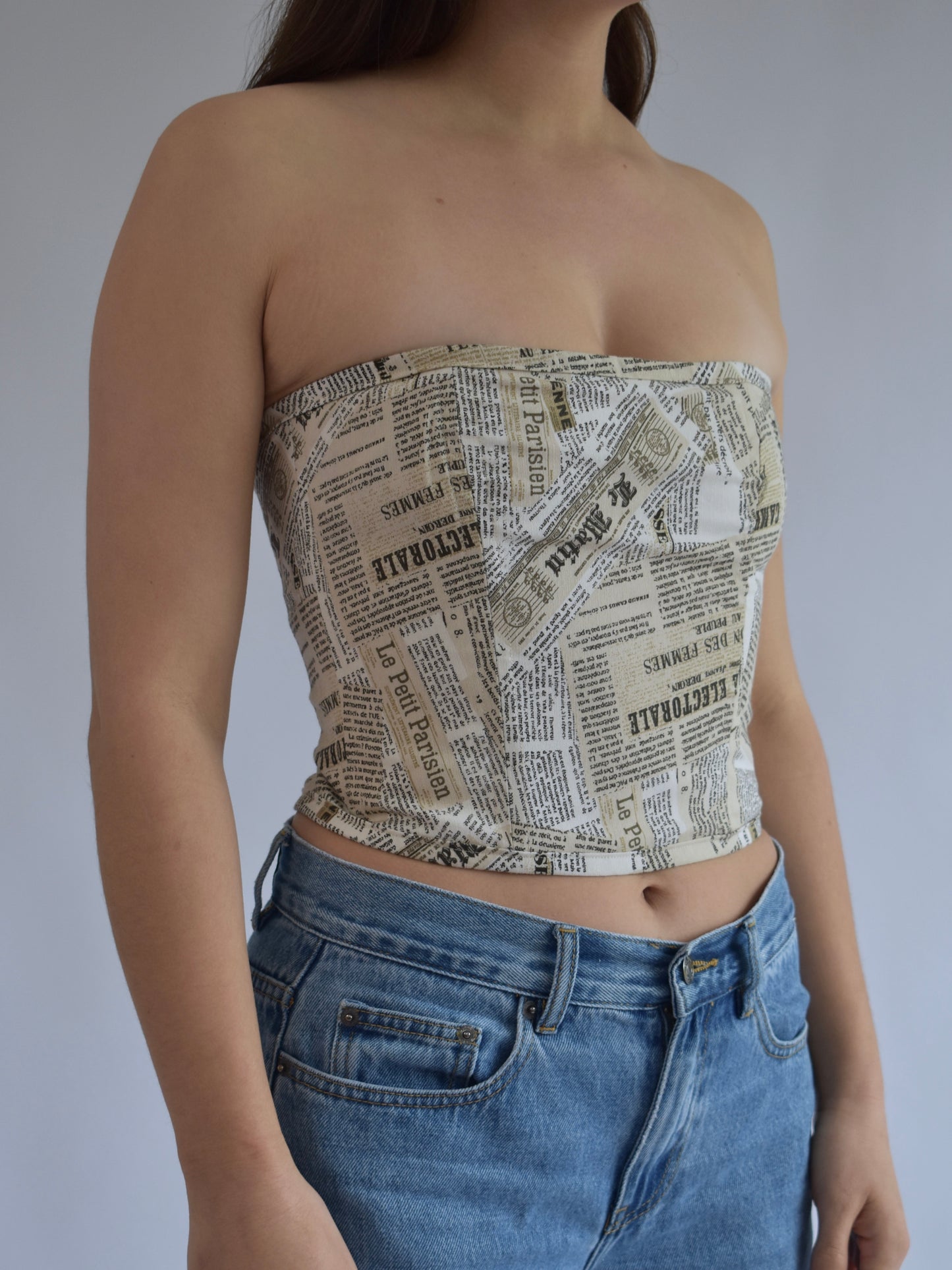 Strapless Corset - Newspaper // RE022