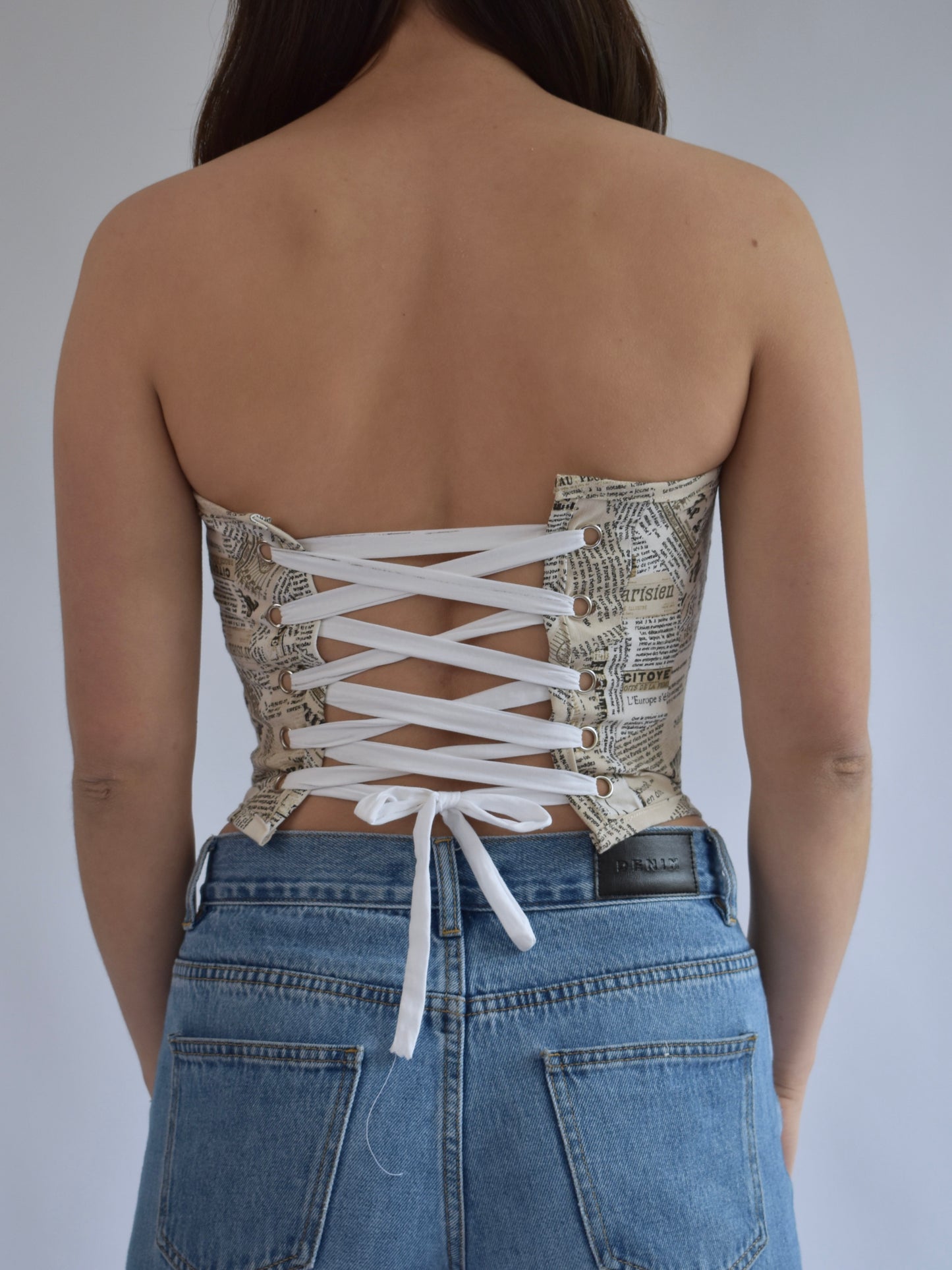 Strapless Corset - Newspaper // RE022