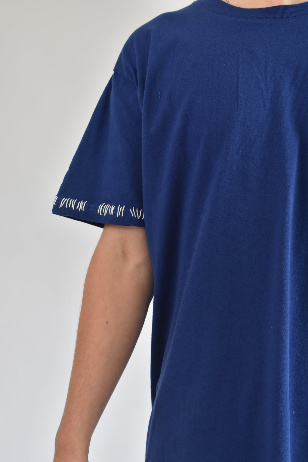 Oversized Stitch Tee - Blue // AM060