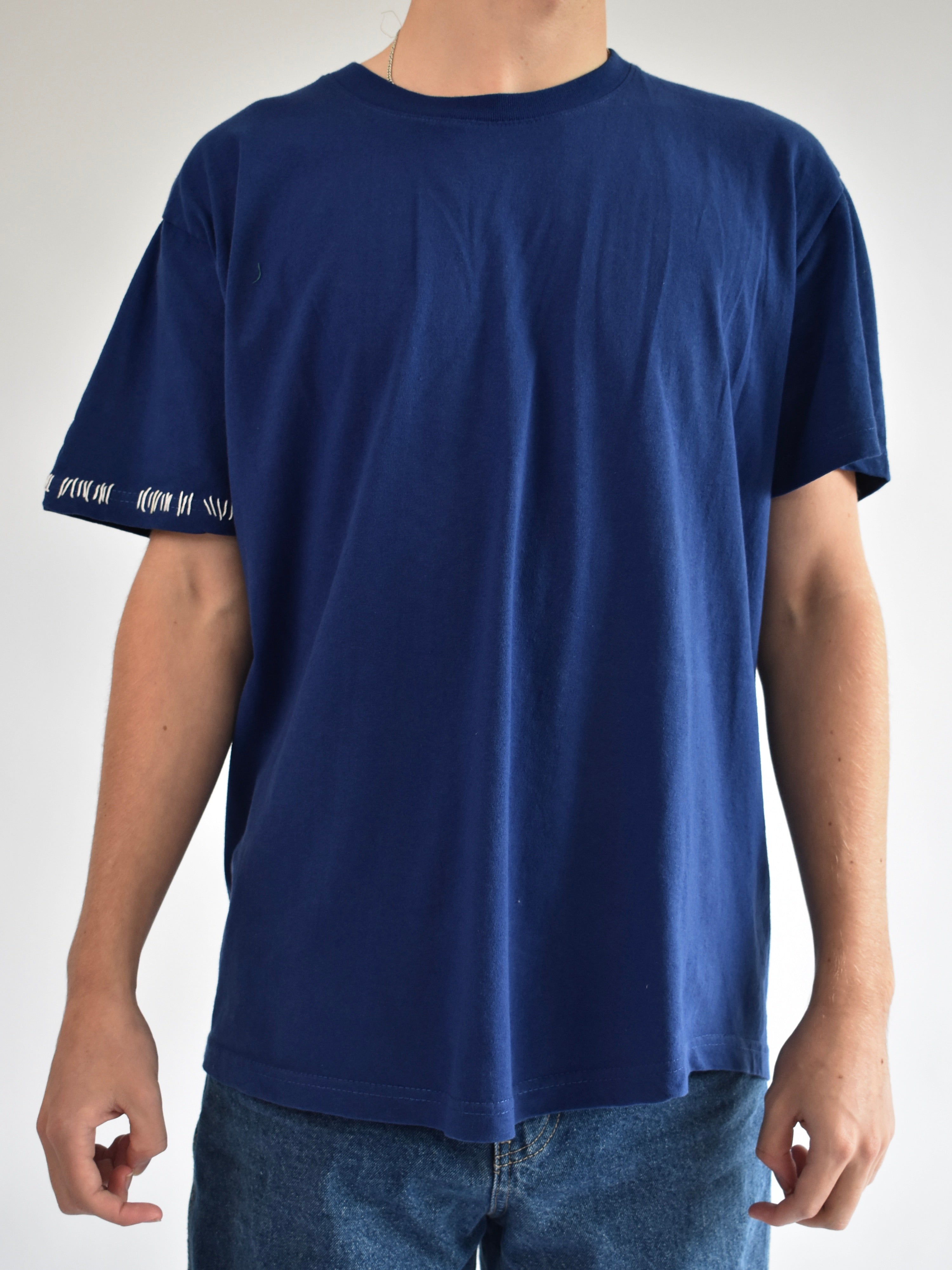 Oversized Stitch Tee - Blue // AM060