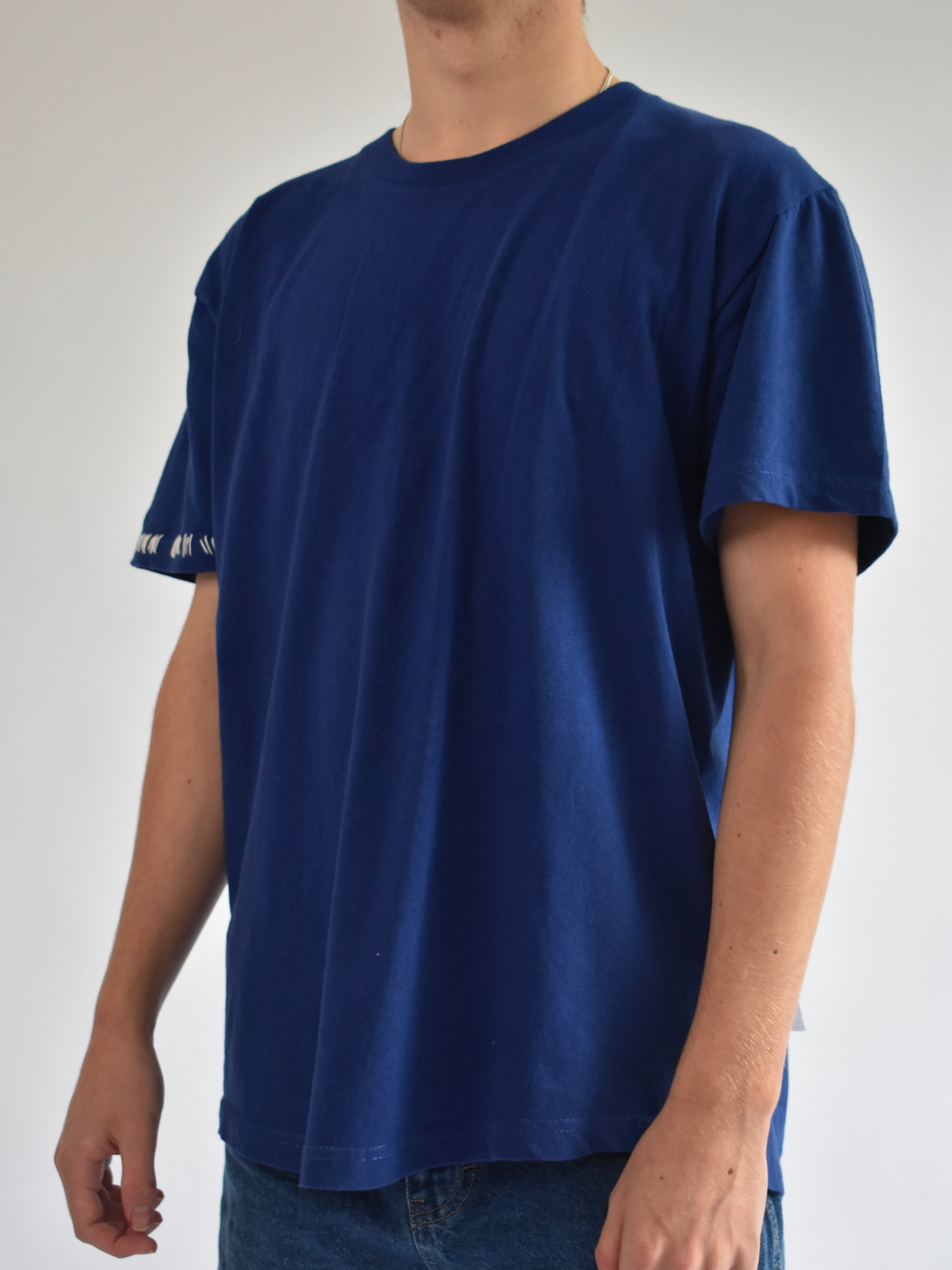 Oversized Stitch Tee - Blue // AM060