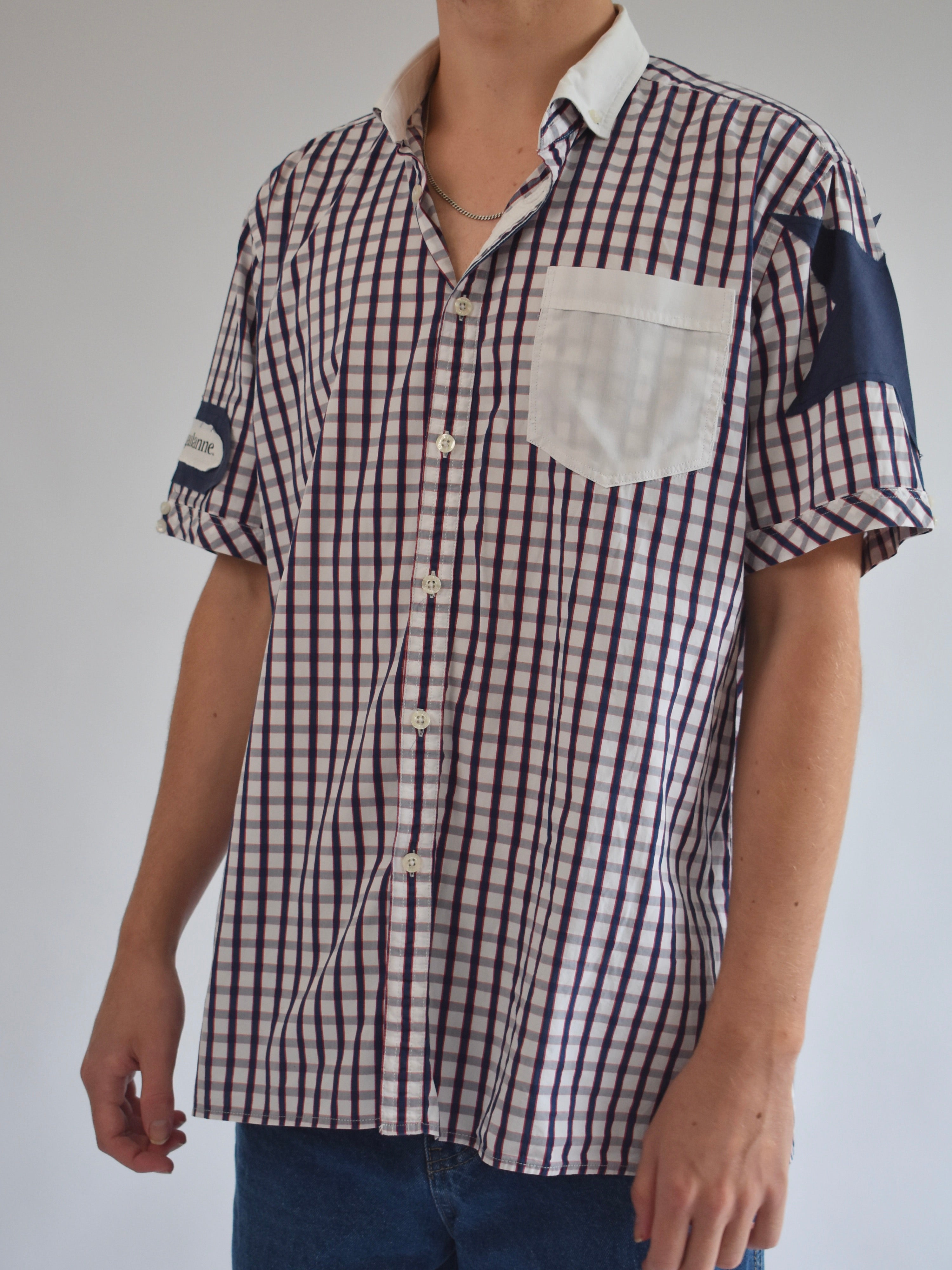 Star Sleeve Shirt - White // AM067