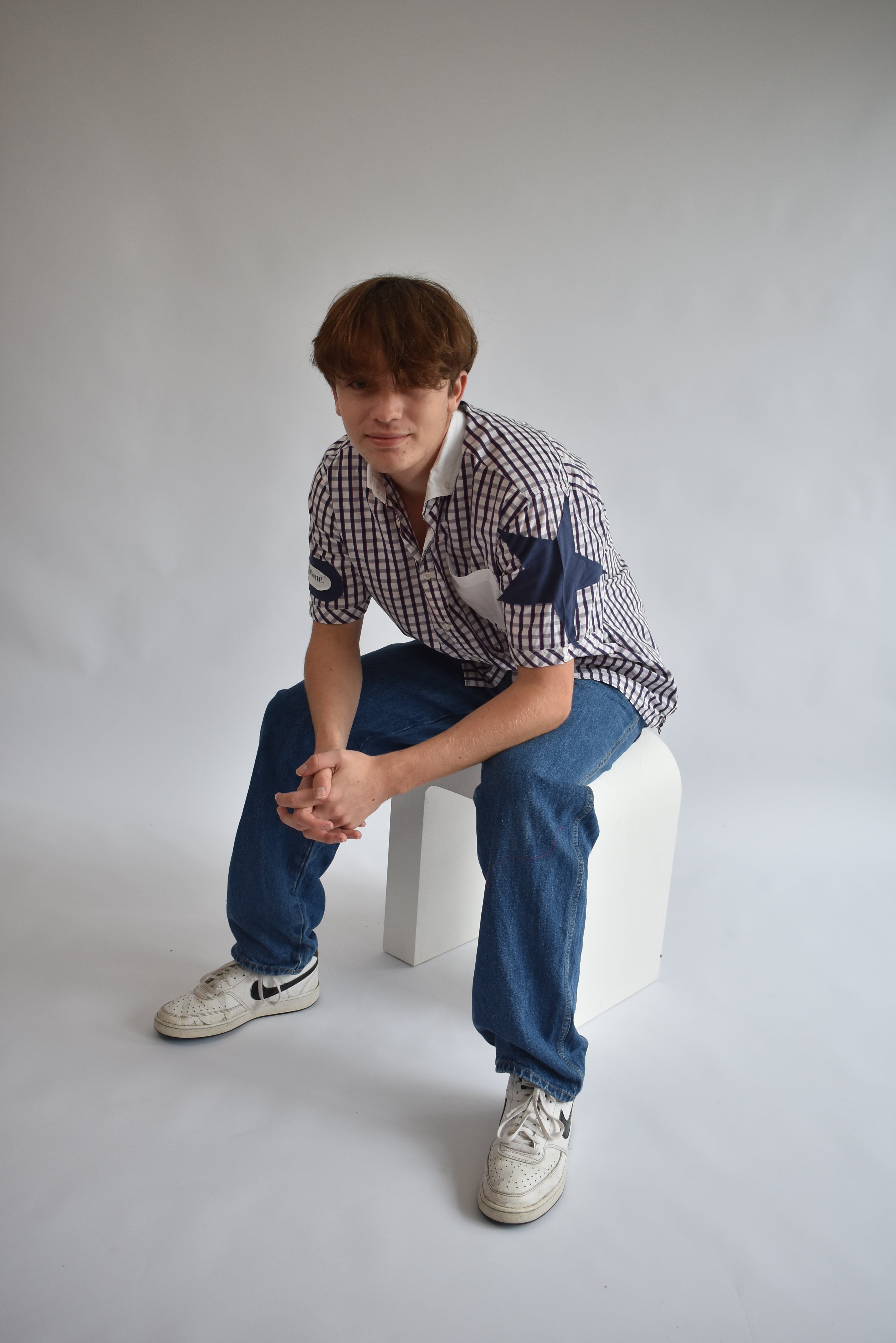 Star Sleeve Shirt - White // AM067