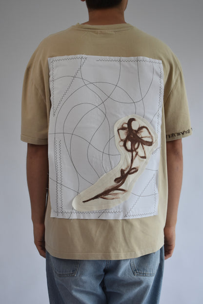 Oversized Stitch Tee - Beige // AM062