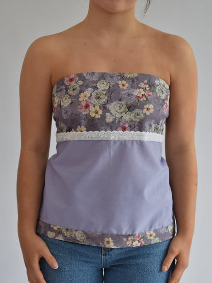 Strapless Top - Purple // WF042