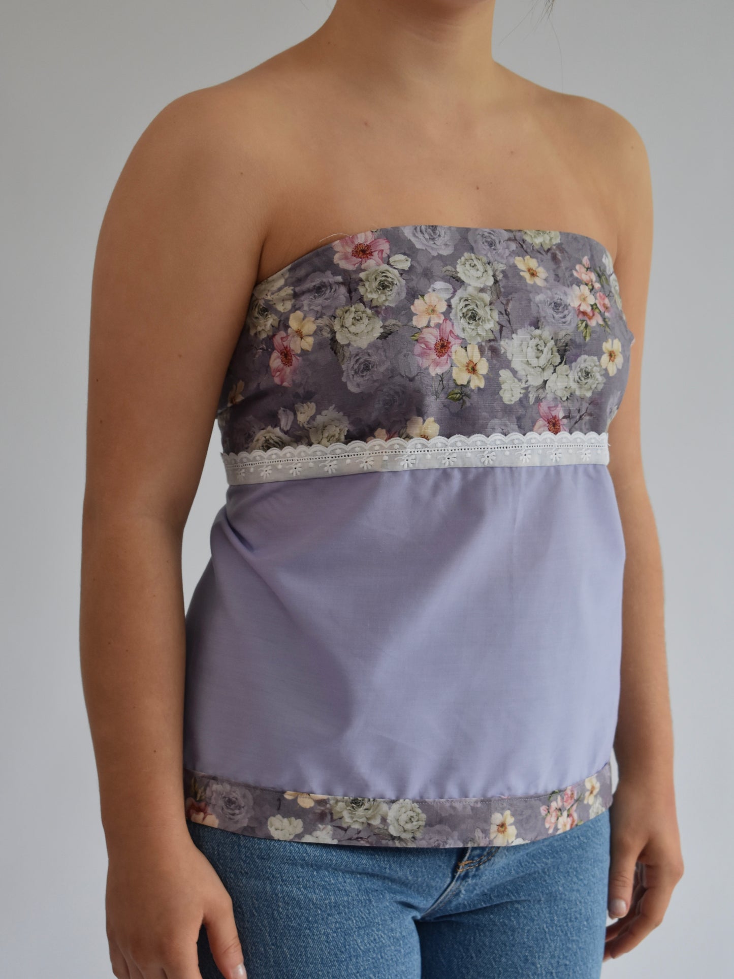 Strapless Top - Purple // WF042