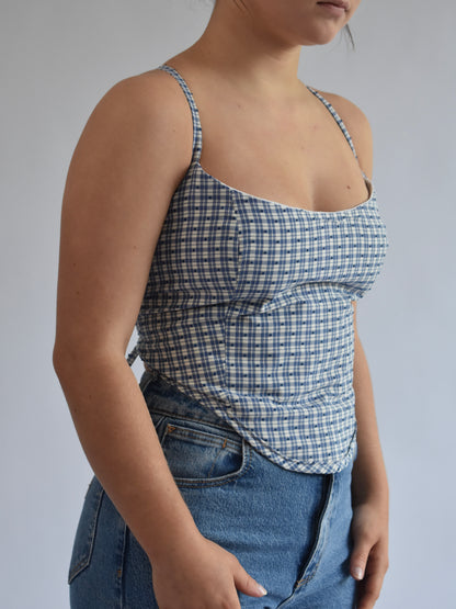 Classic Corset - Blue Gingham // RE013