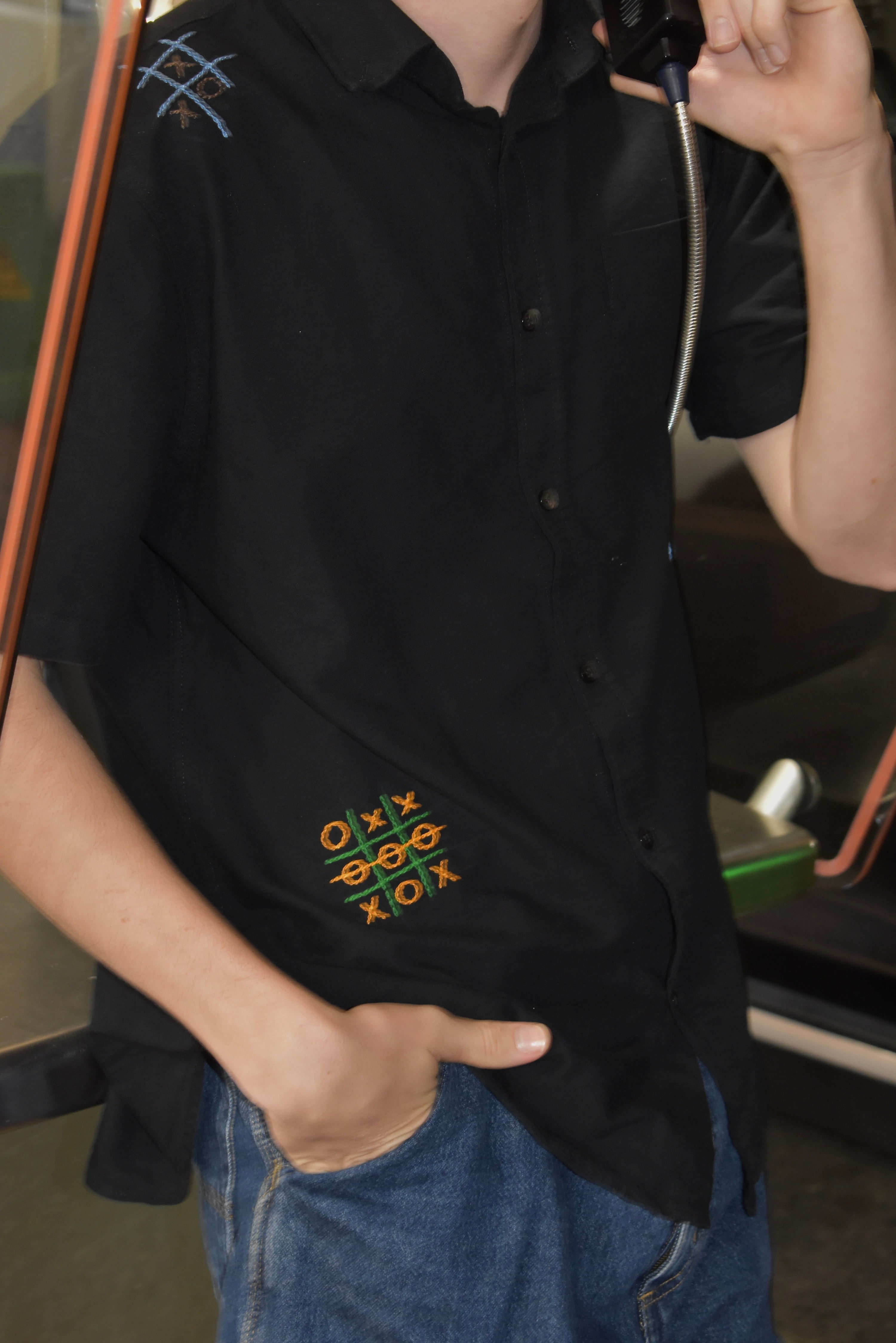 Noughts and Crosses Shirt - Black // AM057