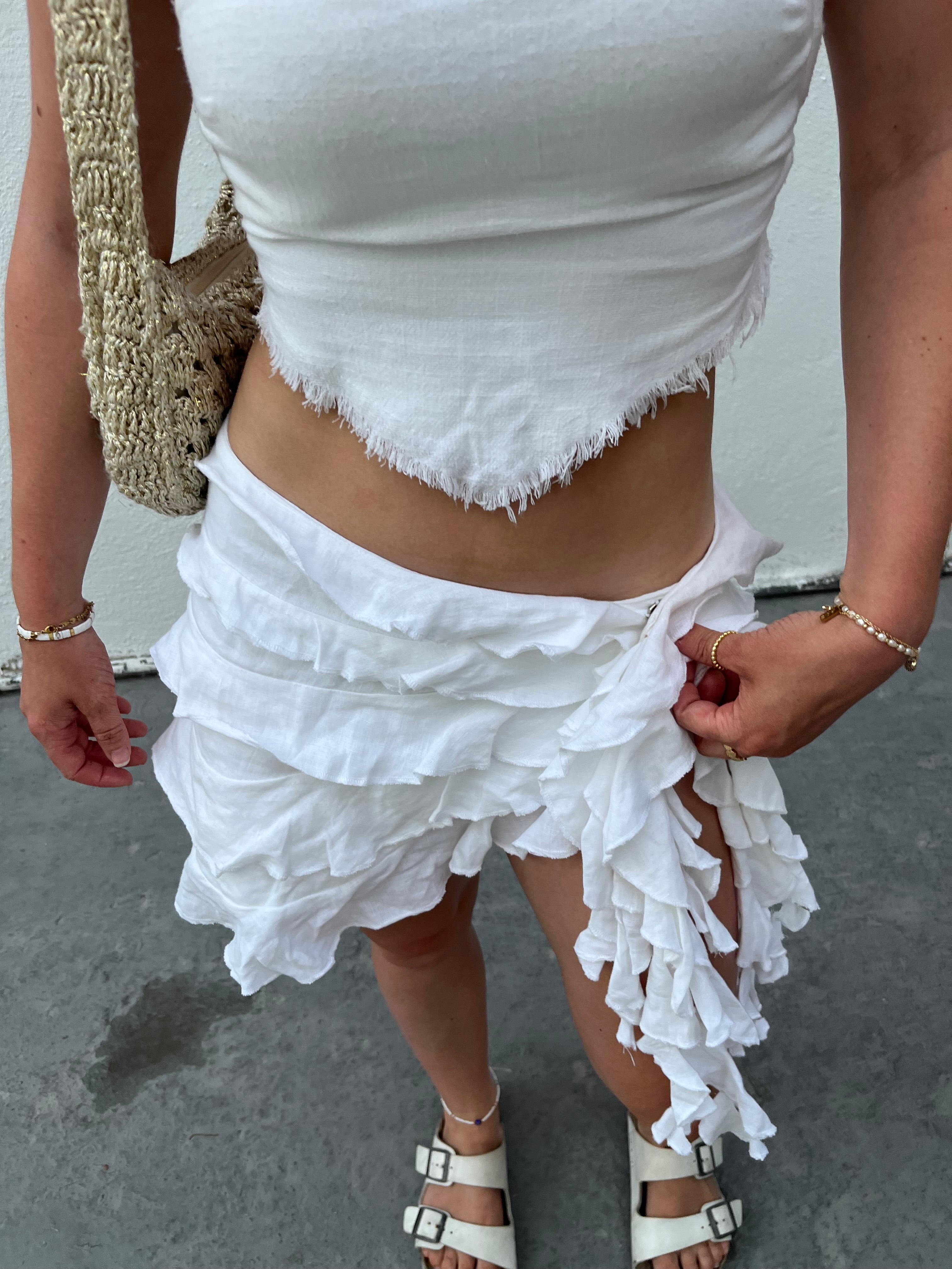 RUFFLE MINI SKIRT